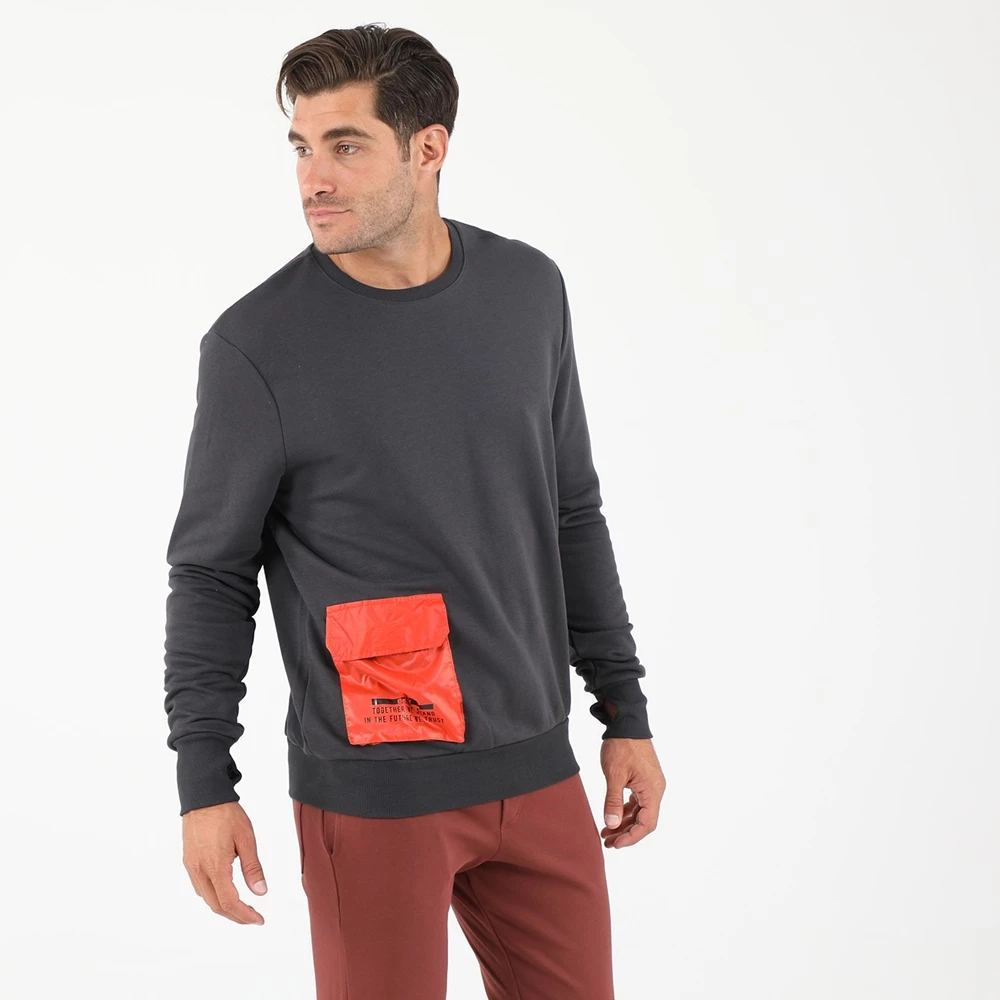 Ανδρική μακρυμάνικη μπλούζα BODYTALK γκρι 4 Ανδρική μακρυμάνικη μπλούζα BODYTALK γκρι - Image 2