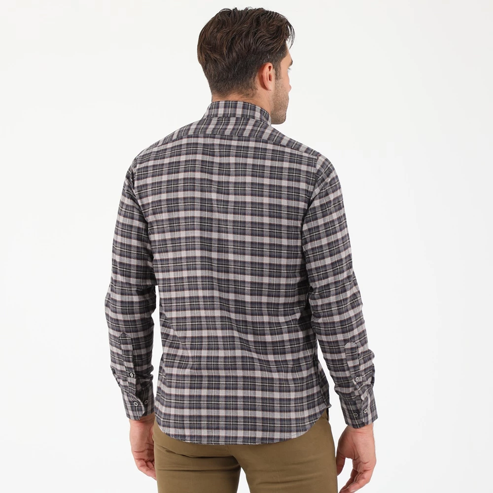 Ανδρικό πουκάμισο DORS γκρι 5 Ανδρικό πουκάμισο DORS γκρι - Image 3