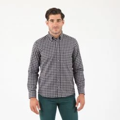 Ανδρικό πουκάμισο DORS γκρι καρό