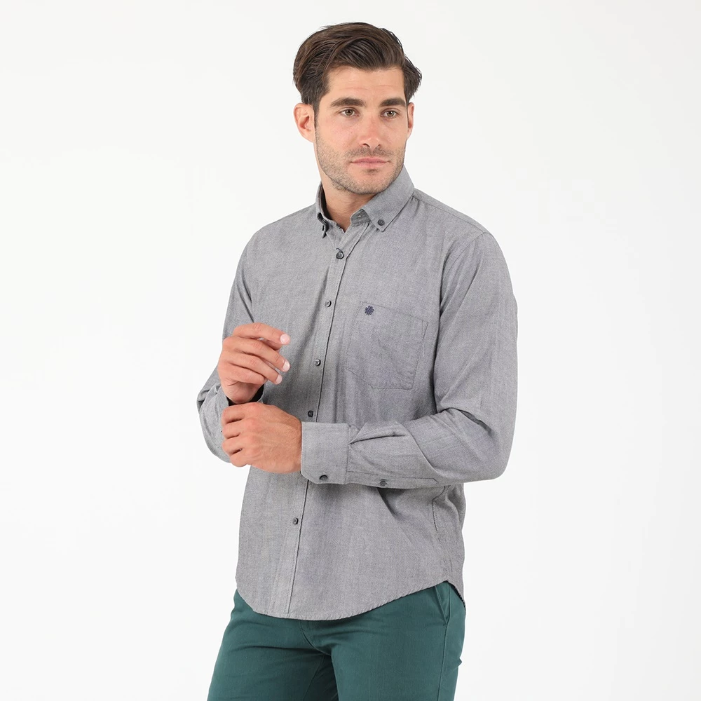 Ανδρικό πουκάμισο DORS γκρι 4 Ανδρικό πουκάμισο DORS γκρι - Image 2