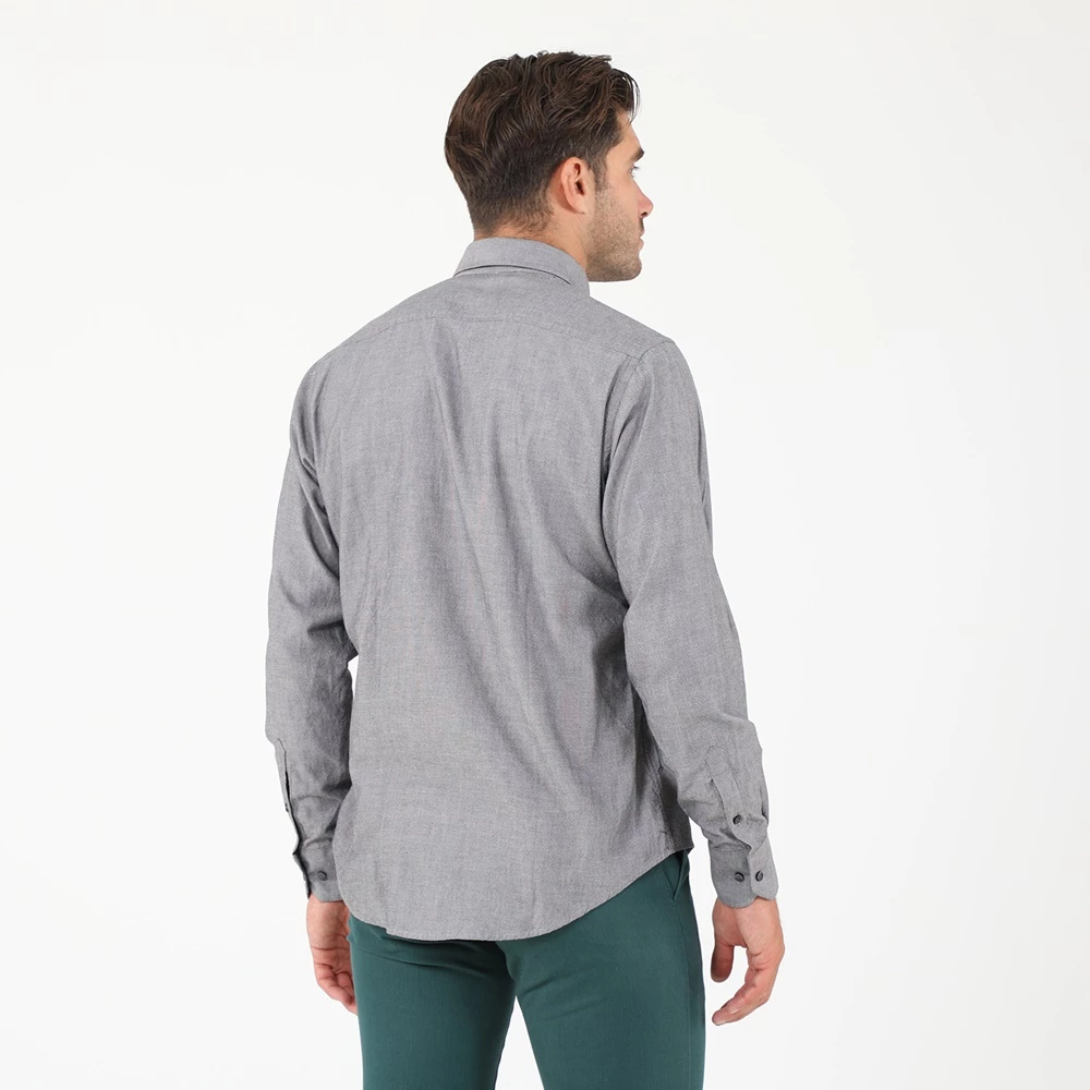 Ανδρικό πουκάμισο DORS γκρι 5 Ανδρικό πουκάμισο DORS γκρι - Image 3