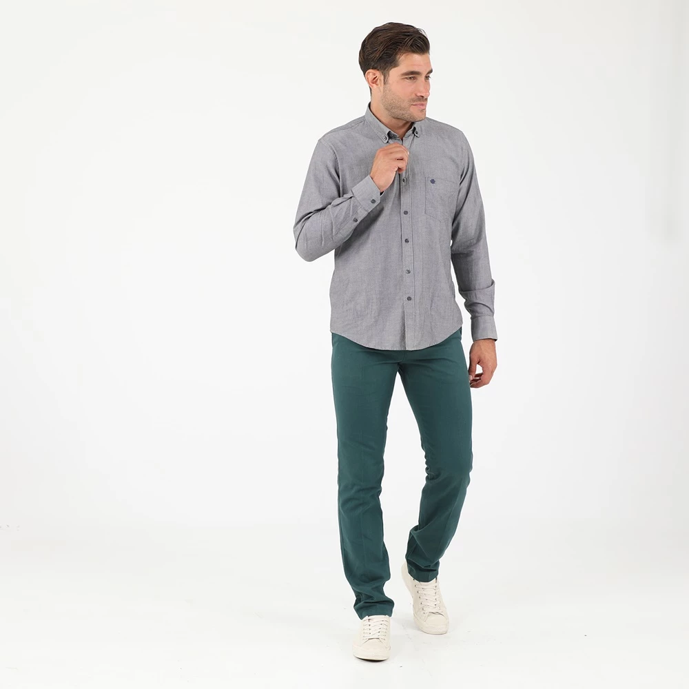 Ανδρικό πουκάμισο DORS γκρι 6 Ανδρικό πουκάμισο DORS γκρι - Image 4