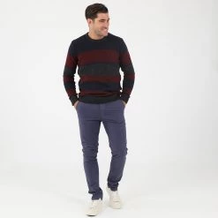 Ανδρικό ριγέ πουλόβερ DORS κόκκινο μπλε -Πλεκτά-Ζακέτες Εκπτώσεις 1853420.0 0092 4 dors ανδρικό ριγέ πουλόβερ dors κόκκινο μπλε x1000