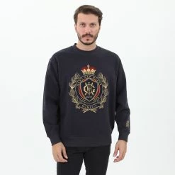 Ανδρική φούτερ μπλούζα GANT 2046086 ROYAL CREST C-NEC μπλε