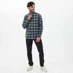 Ανδρικό πουκάμισο GANT 3015370 REG FLANNEL CHECK μπλε πράσινο καρό -Πλεκτά-Ζακέτες Εκπτώσεις 1853670.0 0063 4 gant ανδρικό πουκάμισο gant 3015370 reg flannel check μπλε πράσινο καρό x1000