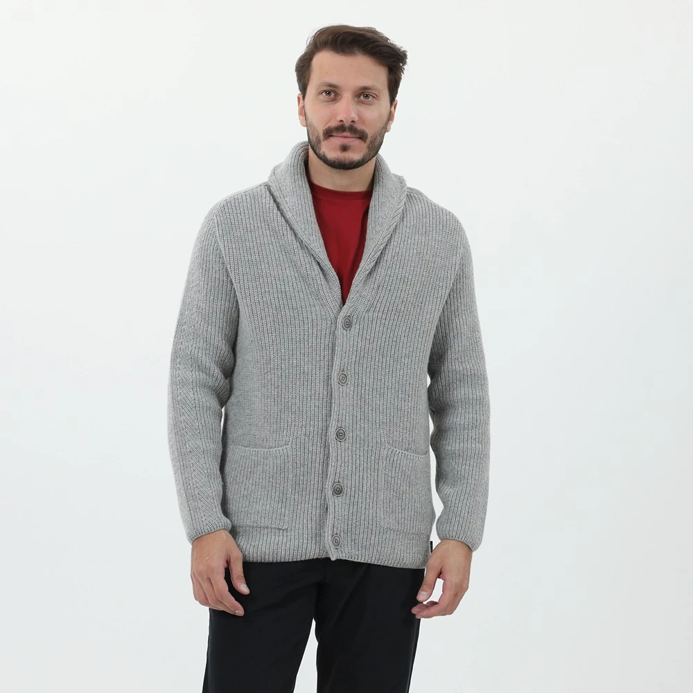 Ανδρική πλεκτή ζακέτα GANT TEXTURED WOOL BLEND γκρι 3 Ανδρική πλεκτή ζακέτα GANT TEXTURED WOOL BLEND γκρι