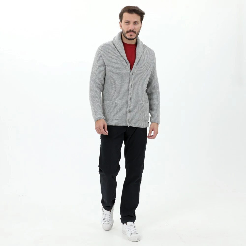 Ανδρική πλεκτή ζακέτα GANT TEXTURED WOOL BLEND γκρι 6 Ανδρική πλεκτή ζακέτα GANT TEXTURED WOOL BLEND γκρι - Image 4
