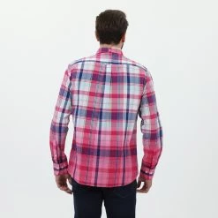 Ανδρικό πουκάμισο GANT G3034730 REG DIP DYED MADRAS B ροζ μπλε καρό -Πλεκτά-Ζακέτες Εκπτώσεις 1853713.0 0606 3 gant ανδρικό πουκάμισο gant g3034730 reg dip dyed madras b ροζ μπλε καρό x1000