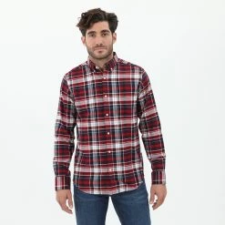 Ανδρικό πουκάμισο GANT G3009170 SHIRT κόκκινο μπλε καρό