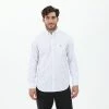 Ανδρικό πουκάμισο GANT G3009570 SHIRT LS λευκό γκρι πουά