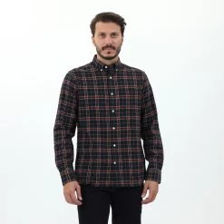 Ανδρικό πουκάμισο GANT G3009670 πράσινο κόκκινο καρό