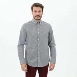 Ανδρικό πουκάμισο GANT G3063600 SHIRT LS ασπρόμαυρο καρό