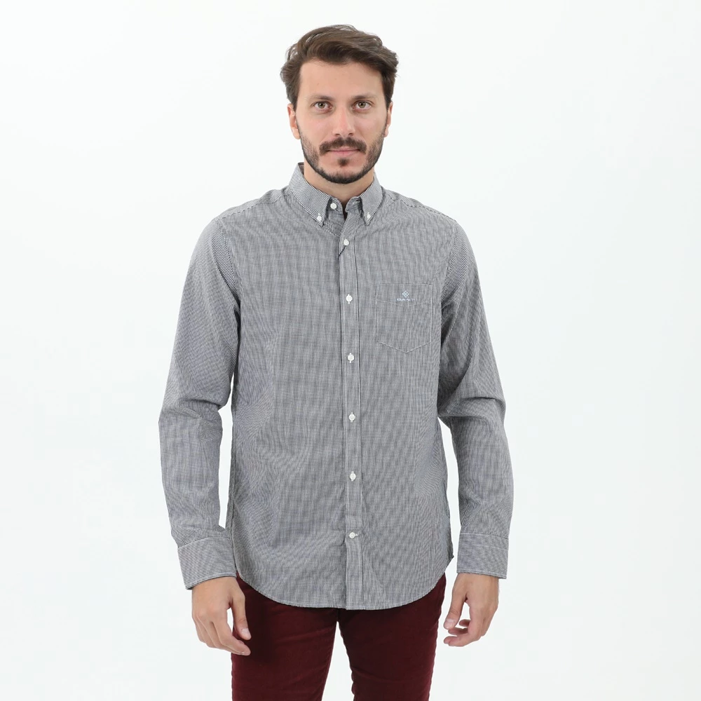 Ανδρικό πουκάμισο GANT G3063600 SHIRT LS ασπρόμαυρο καρό 3 Ανδρικό πουκάμισο GANT G3063600 SHIRT LS ασπρόμαυρο καρό