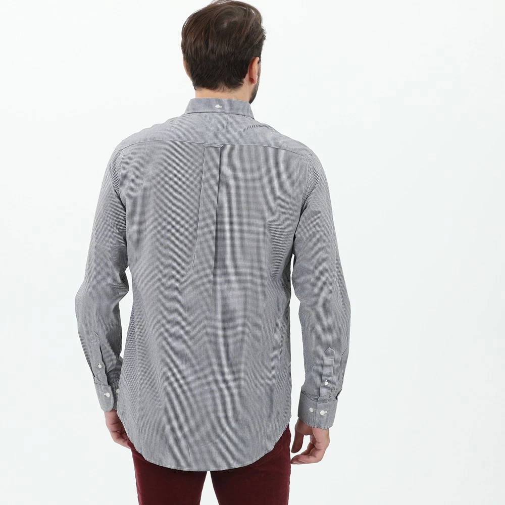 Ανδρικό πουκάμισο GANT G3063600 SHIRT LS ασπρόμαυρο καρό 5 Ανδρικό πουκάμισο GANT G3063600 SHIRT LS ασπρόμαυρο καρό - Image 3