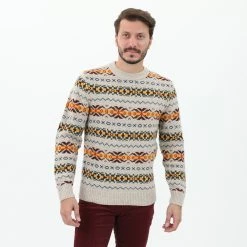 Ανδρικό πουλόβερ GANT G8000123 εκρού εμπριμέ