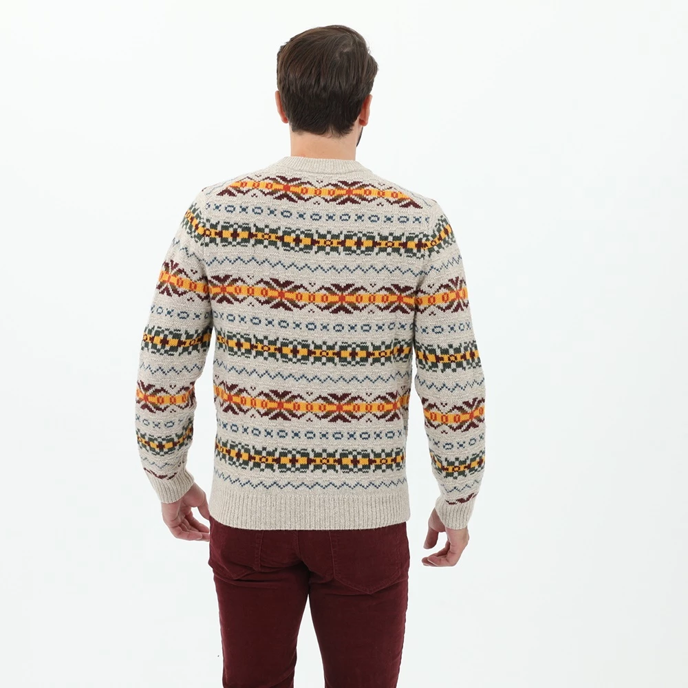 Ανδρικό πουλόβερ GANT G8000123 εκρού εμπριμέ 5 Ανδρικό πουλόβερ GANT G8000123 εκρού εμπριμέ - Image 3