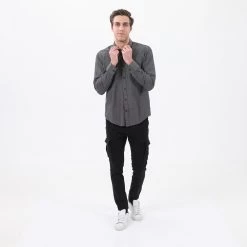 Ανδρικό πουκάμισο DORS ανθρακί -Πλεκτά-Ζακέτες Εκπτώσεις 1856839.0 0092 4 dors ανδρικό πουκάμισο dors ανθρακί x1000