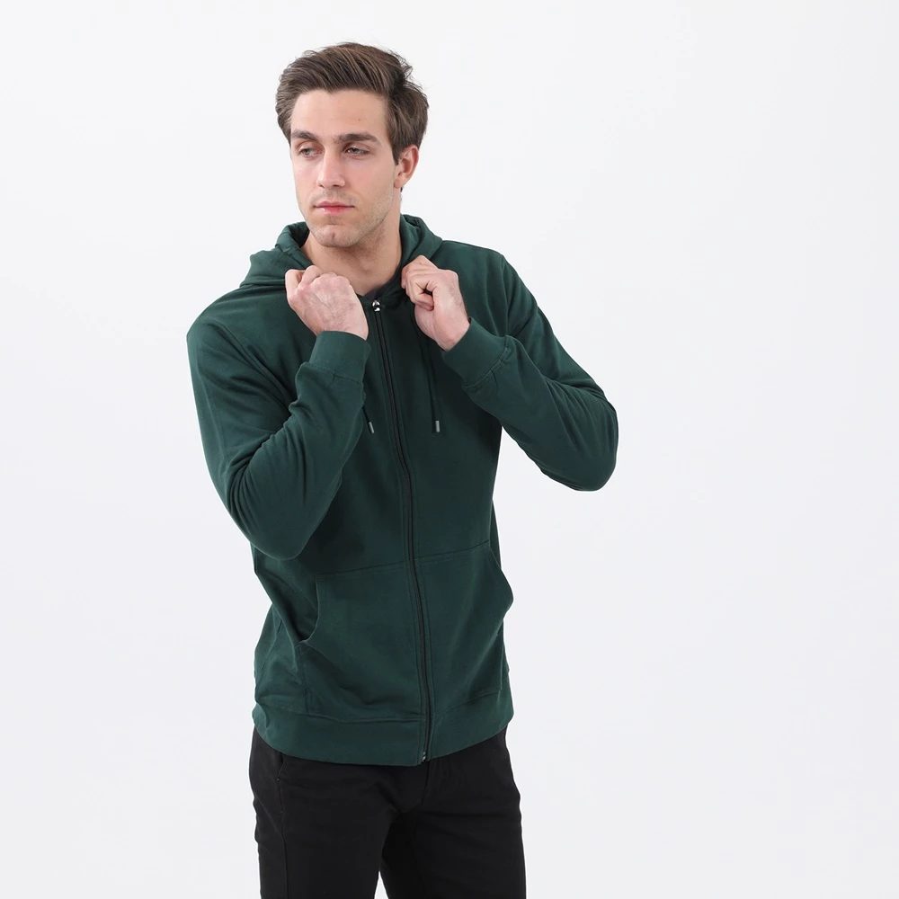 Ανδρική φούτερ ζακέτα DORS πράσινη 4 Ανδρική φούτερ ζακέτα DORS πράσινη - Image 2