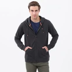 Ανδρική φούτερ ζακέτα DORS ανθρακί