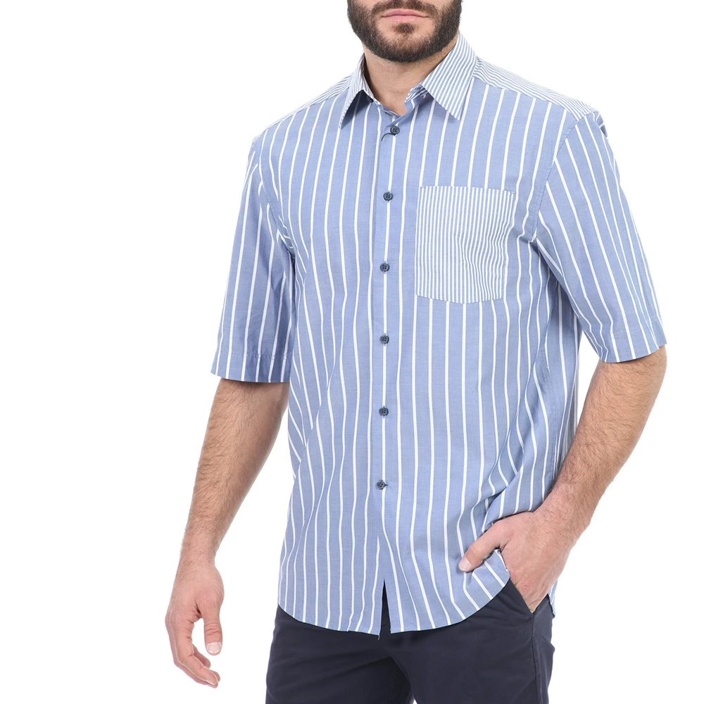 Ανδρικό κοντομάνικο πουκάμισο CK GARON_3/4 BOLD STRIPE μπλε 4 Ανδρικό κοντομάνικο πουκάμισο CK GARON_3/4 BOLD STRIPE μπλε - Image 2