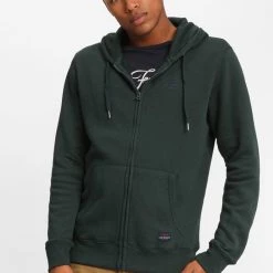 Ανδρική φούτερ ζακέτα FUNKY BUDDHA πράσινη