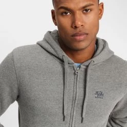 Ανδρική φούτερ ζακέτα FUNKY BUDDHA γκρι -Πλεκτά-Ζακέτες Εκπτώσεις 7004538.0 0003 3 funky buddha ανδρική φούτερ ζακέτα funky buddha γκρι x1000