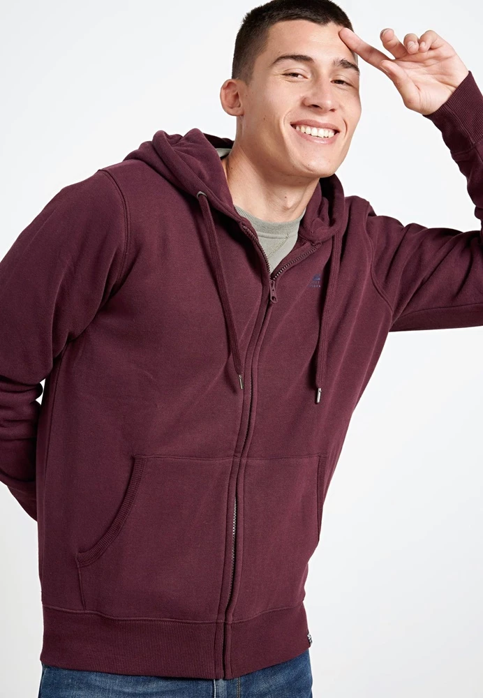 Ανδρική φούτερ ζακέτα FUNKY BUDDHA Essential μπορντό 3 Ανδρική φούτερ ζακέτα FUNKY BUDDHA Essential μπορντό