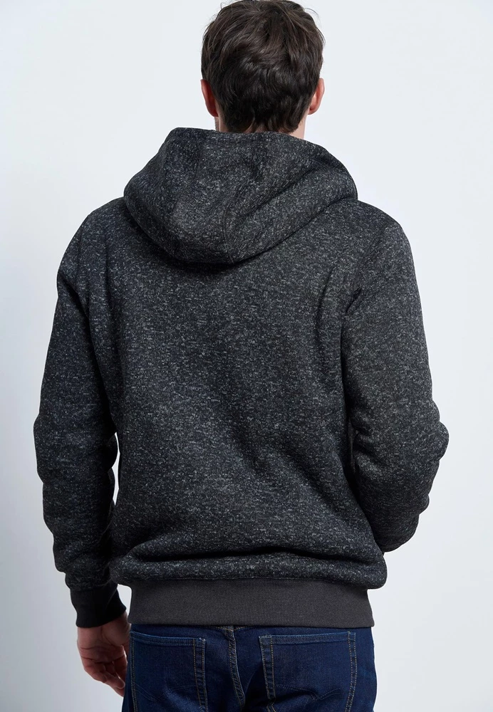 Ανδρική φούτερ ζακέτα FUNKY BUDDHA γκρι μελανζέ 6 Ανδρική φούτερ ζακέτα FUNKY BUDDHA γκρι μελανζέ - Image 4