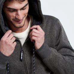 Ανδρική φούτερ ζακέτα FUNKY BUDDHA γκρι μελανζέ -Πλεκτά-Ζακέτες Εκπτώσεις 7004569.0 0002 5 funky buddha ανδρική φούτερ ζακέτα funky buddha γκρι μελανζέ x1000