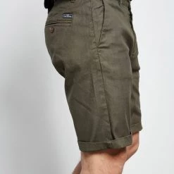 Ανδρική λινή Chino βερμούδα FUNKY BUDDHA πράσινη -Πλεκτά-Ζακέτες Εκπτώσεις 7004584.0 0002 4 funky buddha ανδρική λινή chino βερμούδα funky buddha πράσινη x1000