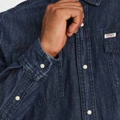 Ανδρικο μακρυμάνικο τζιν πουκάμισο FUNKY BUDDHA σκούρο μπλε -Πλεκτά-Ζακέτες Εκπτώσεις 7004960.0 0001 4 funky buddha ανδρικο μακρυμάνικο τζιν πουκάμισο funky buddha σκούρο μπλε x1000