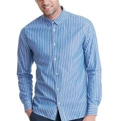 Ανδρικό μακρυμάνικο πουκάμισο FUNKY BUDDHA γαλάζιο -Πλεκτά-Ζακέτες Εκπτώσεις 7005008.0 0001 2 funky buddha ανδρικό μακρυμάνικο πουκάμισο funky buddha γαλάζιο x1000