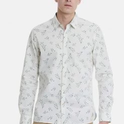 Ανδρικό πουκάμισο FUNKY BUDDHA Regular Fit λευκό