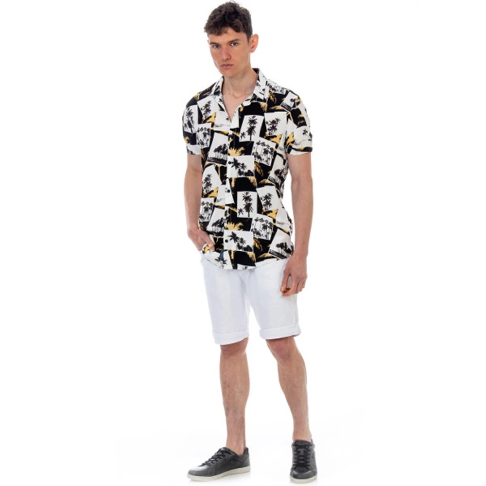 Ανδρική αθλητικό πουκάμισο Admiral Sarit λευκό μαύρο 3 Ανδρική αθλητικό πουκάμισο Admiral Sarit λευκό μαύρο