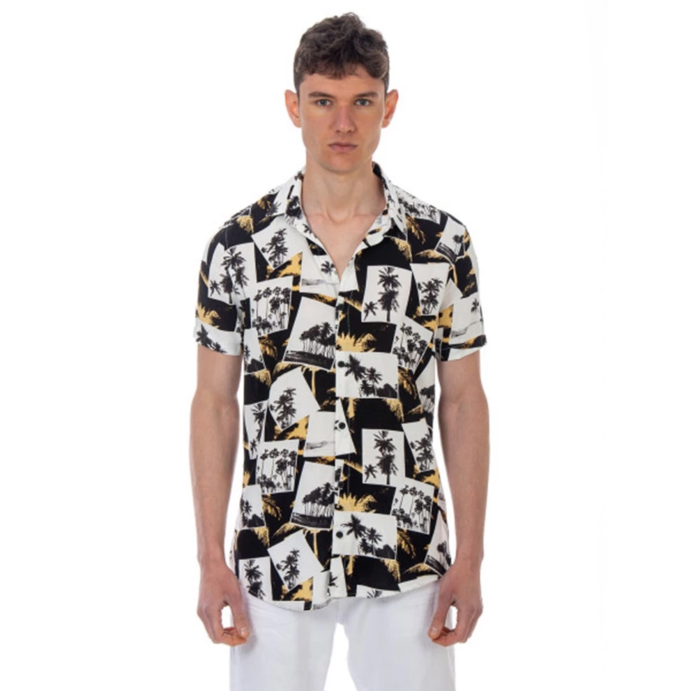 Ανδρική αθλητικό πουκάμισο Admiral Sarit λευκό μαύρο 4 Ανδρική αθλητικό πουκάμισο Admiral Sarit λευκό μαύρο - Image 2