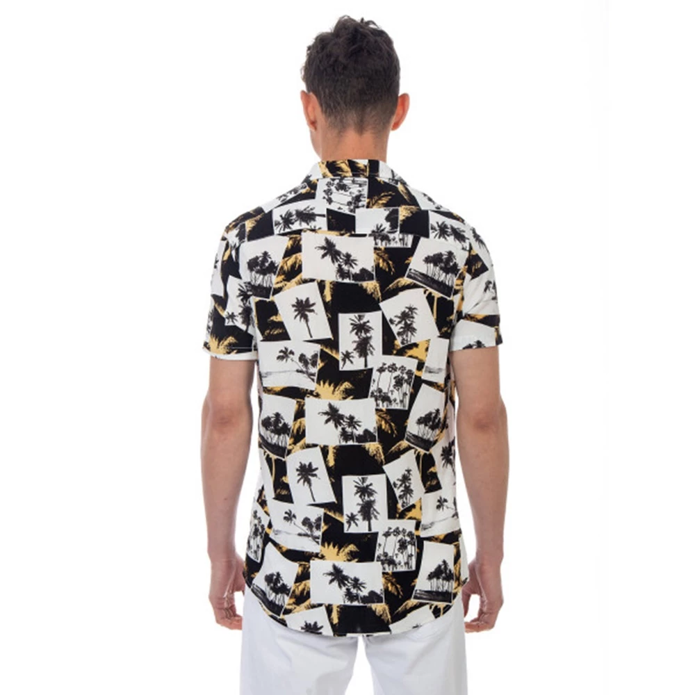 Ανδρική αθλητικό πουκάμισο Admiral Sarit λευκό μαύρο 5 Ανδρική αθλητικό πουκάμισο Admiral Sarit λευκό μαύρο - Image 3