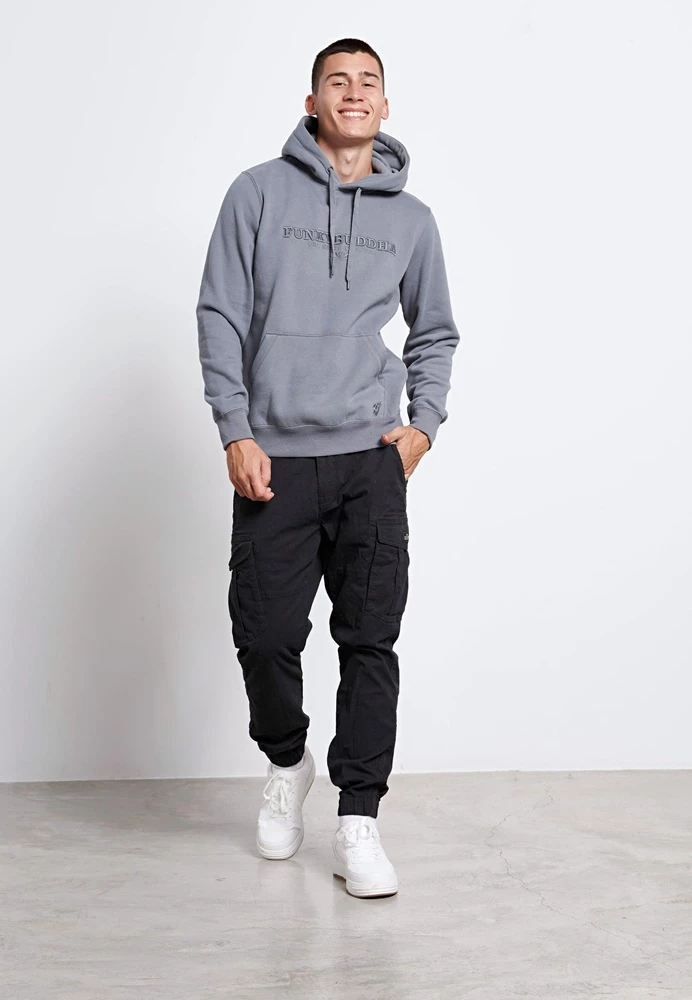 Ανδρική φούτερ μπλούζα FUNKY BUDDHA μπλε 3 Ανδρική φούτερ μπλούζα FUNKY BUDDHA μπλε