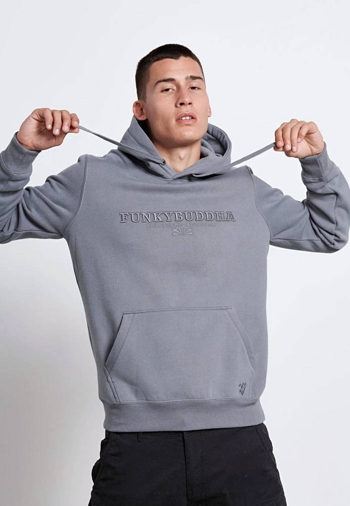 Ανδρική φούτερ μπλούζα FUNKY BUDDHA μπλε 5 Ανδρική φούτερ μπλούζα FUNKY BUDDHA μπλε - Image 3