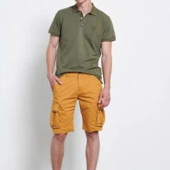 Ανδρική Cargo βερμούδα FUNKY BUDDHA κίτρινη