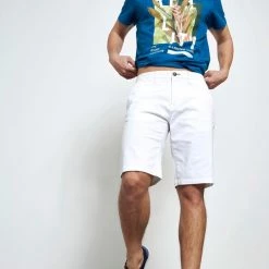 Ανδρική βερμούδα FUNKY BUDDHA λευκή
