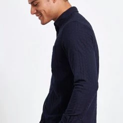 Ανδρικό μακρυμάνικο πουκάμισο FUNKY BUDDHA μπλε -Πλεκτά-Ζακέτες Εκπτώσεις 7006786.0 0001 3 funky buddha ανδρικό μακρυμάνικο πουκάμισο funky buddha μπλε x1000