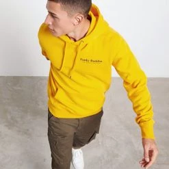Ανδρική φούτερ μπλούζα FUNKY BUDDHA κίτρινη