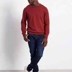 Ανδρικό πουλόβερ FUNKY BUDDHA κεραμιδί -Πλεκτά-Ζακέτες Εκπτώσεις 7006849.0 0001 5 funky buddha ανδρικό πουλόβερ funky buddha κεραμιδί x1000