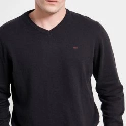 Ανδρικό πουλόβερ FUNKY BUDDHA μαύρο