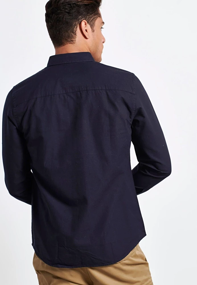 Ανδρικό πουκάμισο FUNKY BUDDHA μπλε 5 Ανδρικό πουκάμισο FUNKY BUDDHA μπλε - Image 3