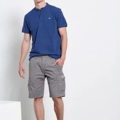 Ανδρική Cargo βερμούδα FUNKY BUDDHA γκρι