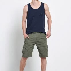 Ανδρική Cargo βερμούδα FUNKY BUDDHA λαδί