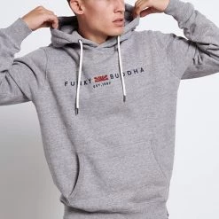 Ανδρική φούτερ μπλούζα FUNKY BUDDHA γκρι -Πλεκτά-Ζακέτες Εκπτώσεις 7006879.0 0001 3 funky buddha ανδρική φούτερ μπλούζα funky buddha γκρι x1000