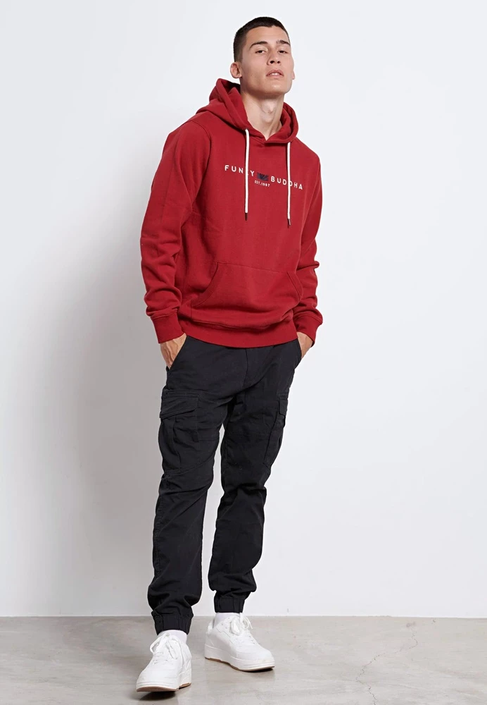 Ανδρική φούτερ μπλούζα FUNKY BUDDHA κόκκινη 3 Ανδρική φούτερ μπλούζα FUNKY BUDDHA κόκκινη