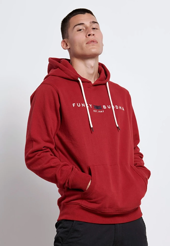 Ανδρική φούτερ μπλούζα FUNKY BUDDHA κόκκινη 5 Ανδρική φούτερ μπλούζα FUNKY BUDDHA κόκκινη - Image 3